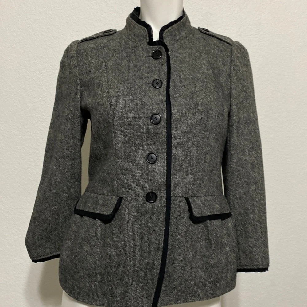Loft Wool Peplum Coat
